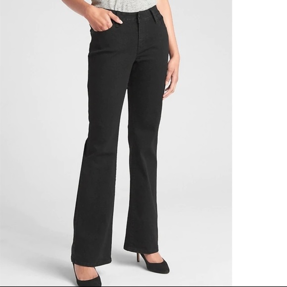 GAP Denim - NWT Gap Mid Rise Long & Lean Jeans 26 Black v71